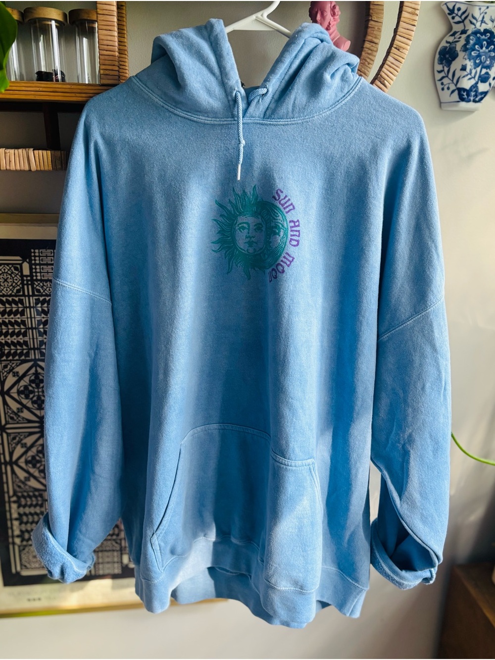 Urban Outfitters Blue Sun an Moon Graphic Hoodie Oversized